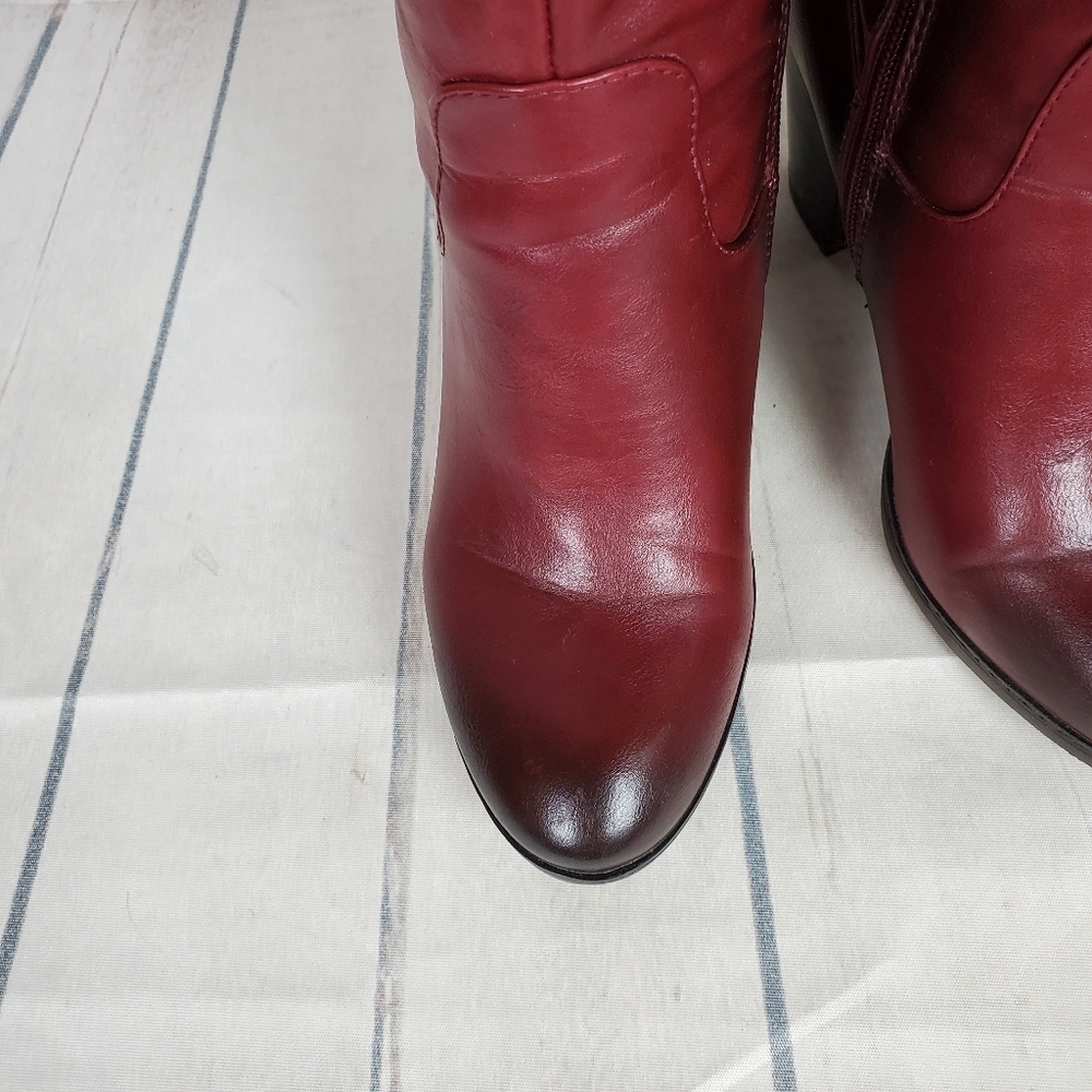 Vangelo Donna Mid Calf Heeled Dress Boot Bordo Red 37/6.5 - Picture 6 of 16